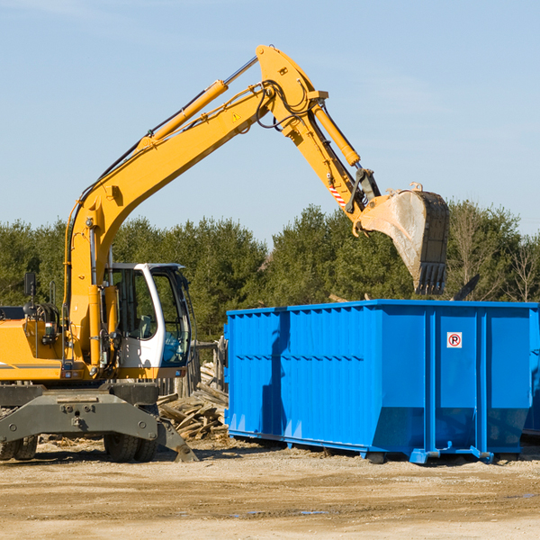 are there any restrictions on where a residential dumpster can be placed in Townsville North Carolina
